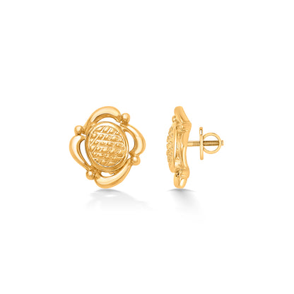 City Sparkles Yellow Gold Kids Earring