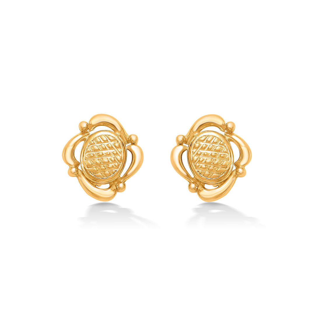 City Sparkles Yellow Gold Kids Earring