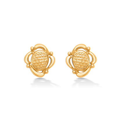 City Sparkles Yellow Gold Kids Earring