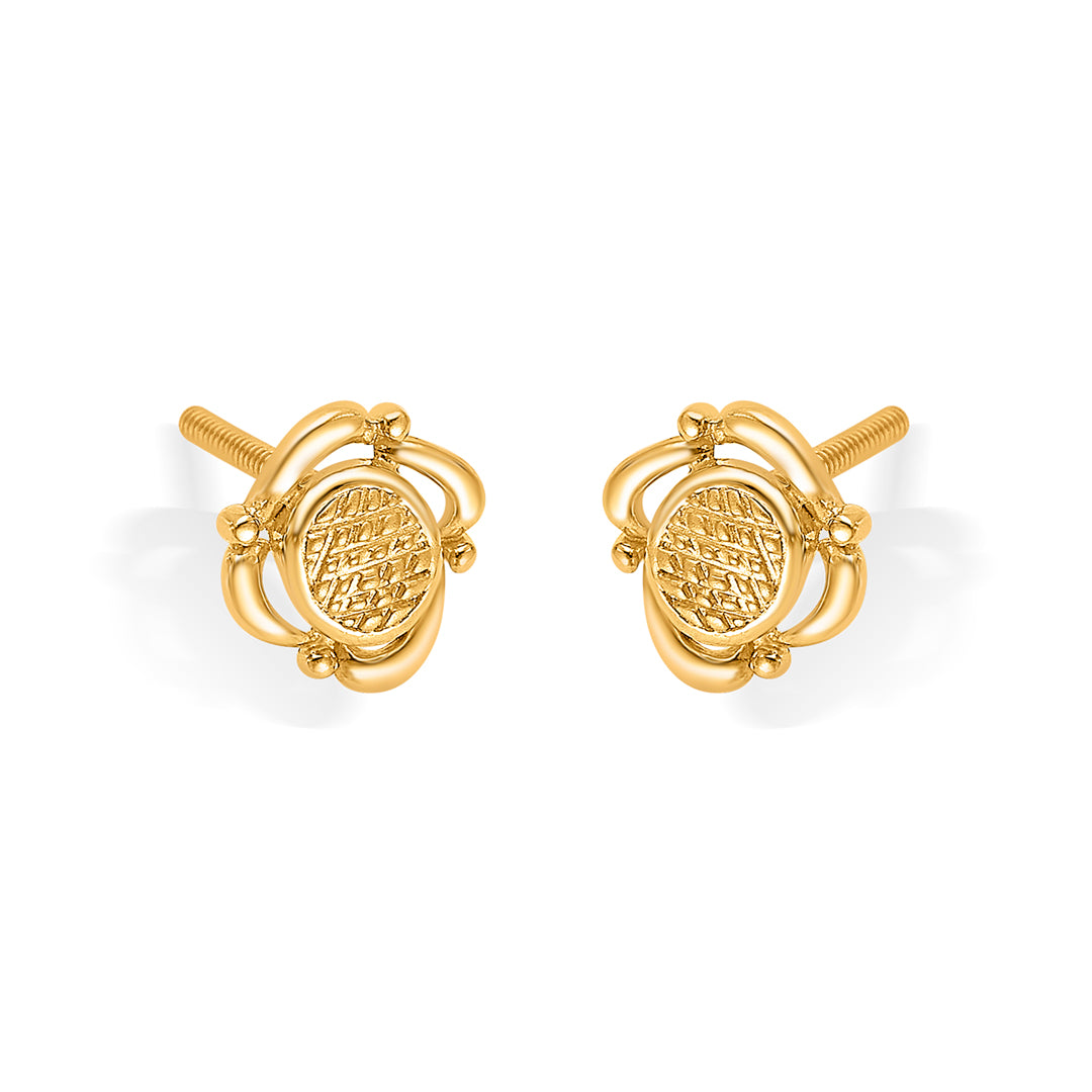 city sparkles yellow gold kids earring