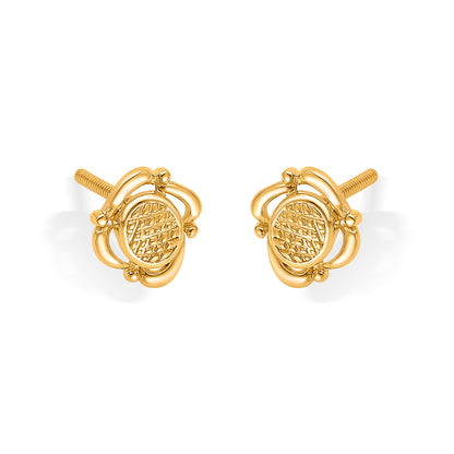 City Sparkles Yellow Gold Kids Earring