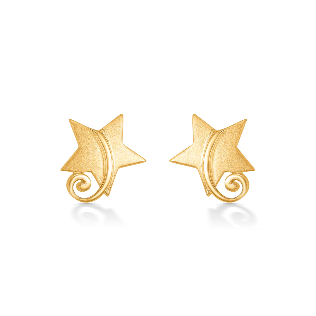 Stary Flora Yellow Gold Kids Earring