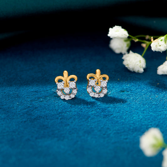 Little Lux Yellow Gold Kids Earring For Kid