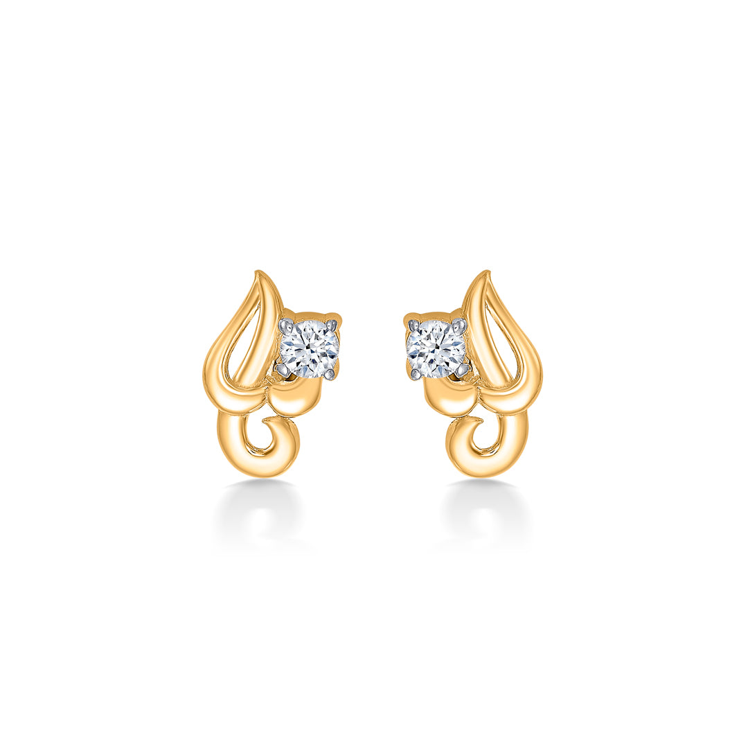 Tiny Greenies Yellow Gold Kids Earring