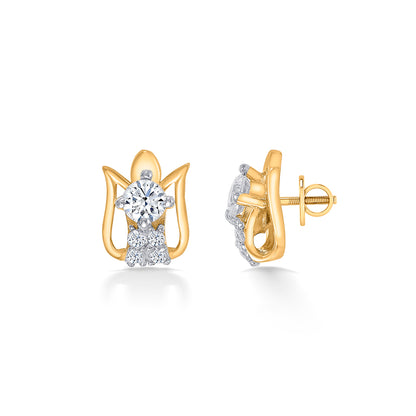 Tulip Shine Yellow Gold Kids Earring