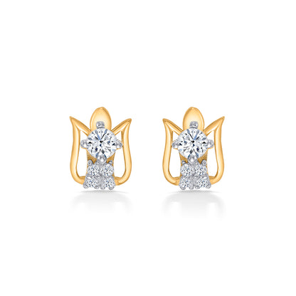 Tulip Shine Yellow Gold Kids Earring