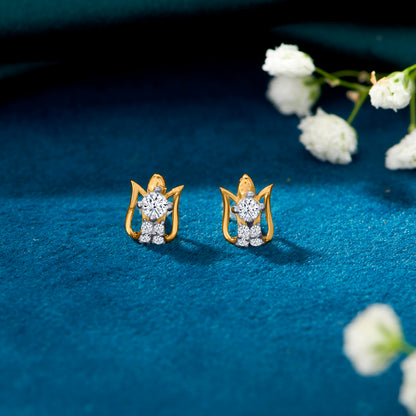 Tulip Shine Yellow Gold Kids Earring