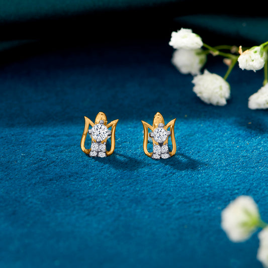 Tulip Shine Yellow Gold Kids Earring For Kid