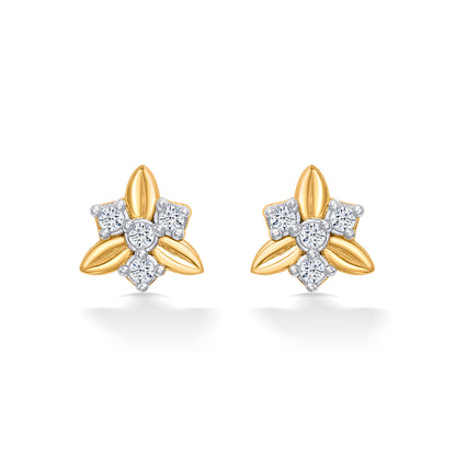 Charming Petals Yellow Gold Kids Earring
