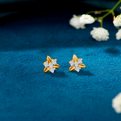 Charming Petals Yellow Gold Kids Earring