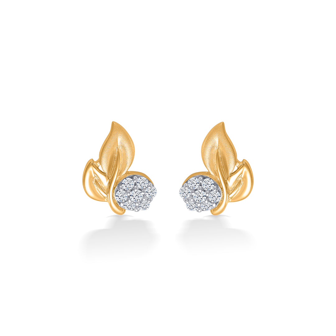 Treetops Yellow Gold Kids Earring
