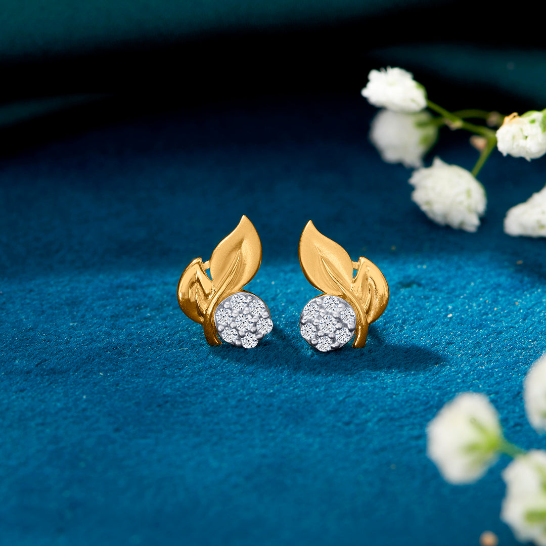 Treetops Yellow Gold Kids Earring