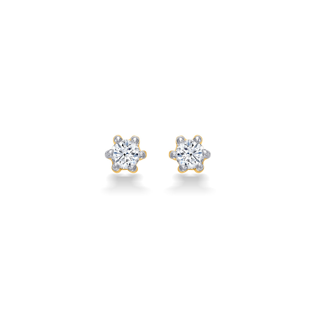 Jewel Dot Yellow Gold Kids Earring