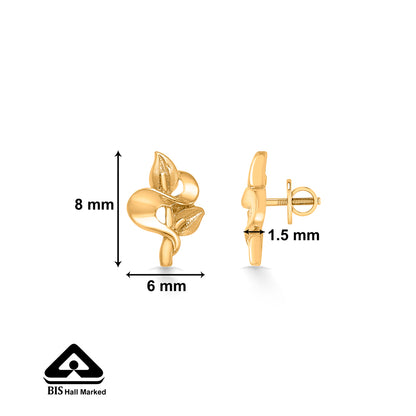 Flower Finesse Yellow Gold Kids Earring