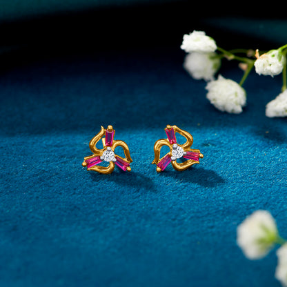 Blossom Beams Yellow Gold Kids Earring