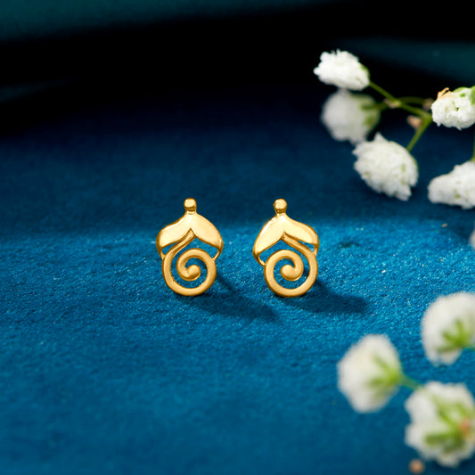 Mini Fashions Yellow Gold Kids Earring For Kid