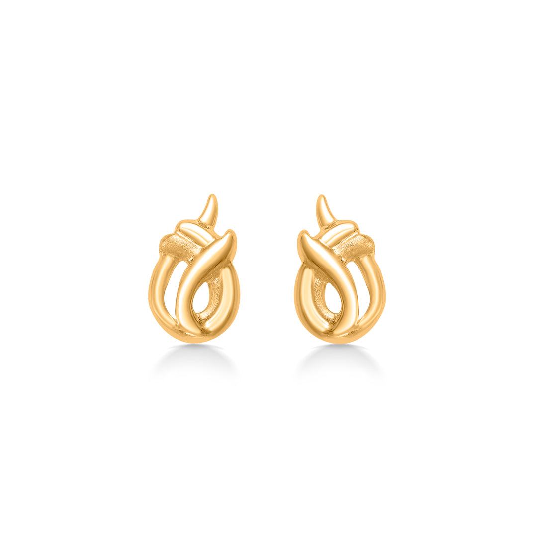 little styles yellow gold kids earring