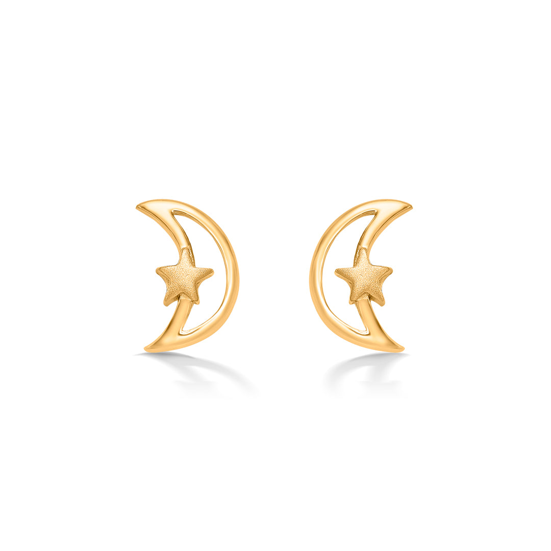 Moonstar Yellow Gold Kids Earring