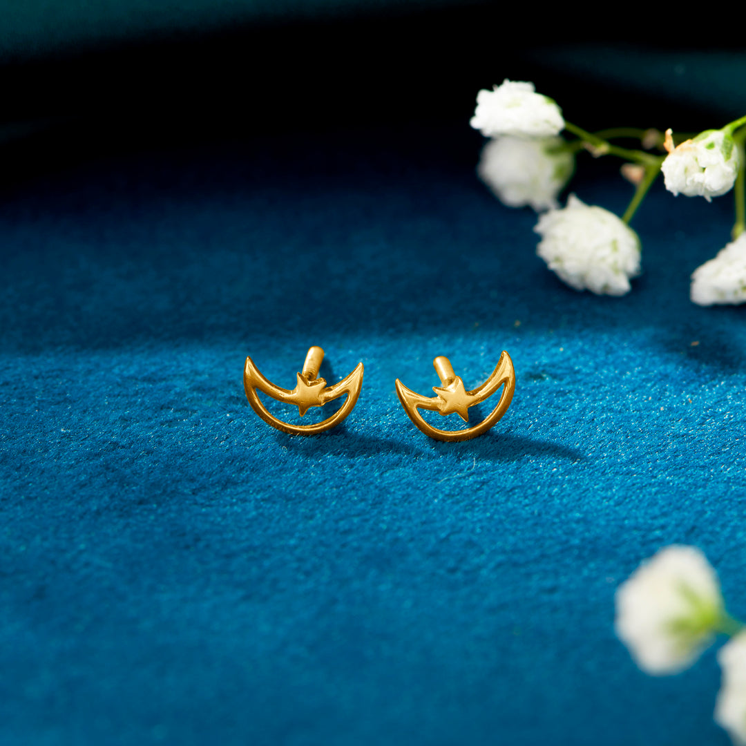 Moonstar Yellow Gold Kids Earring