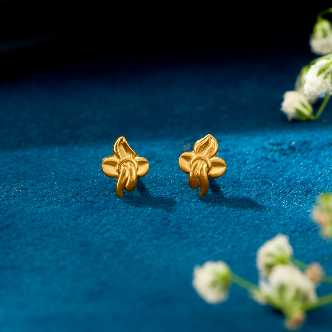 twinkle tops yellow gold kids earring