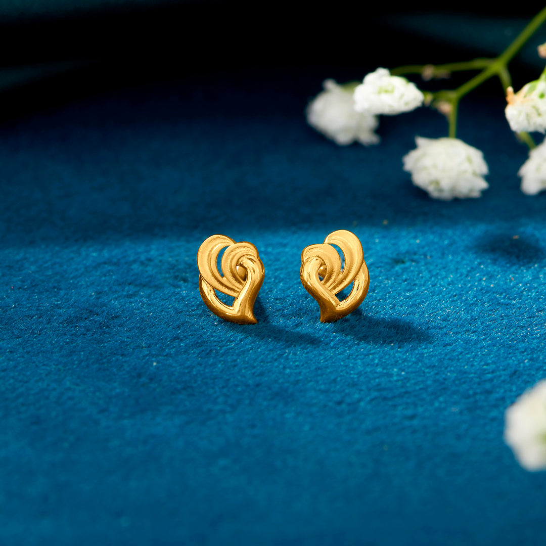 Modern Grace Yellow Gold Kids Earring