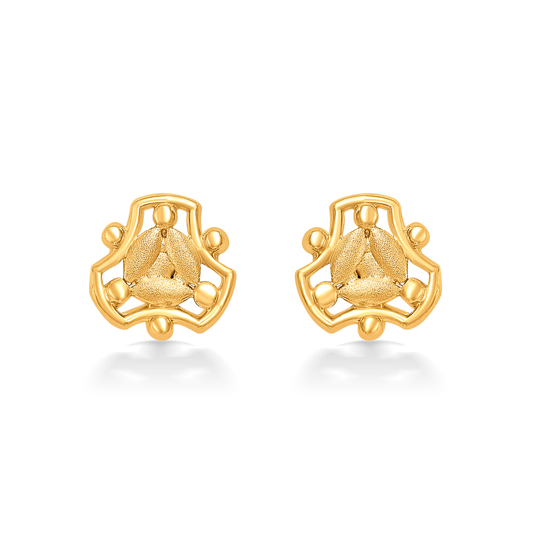 Classic Refinement Yellow Gold Kids Earring