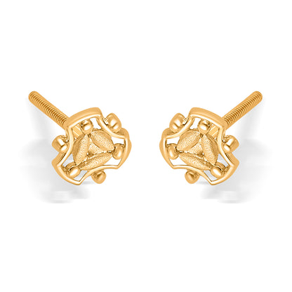 Classic Refinement Yellow Gold Kids Earring