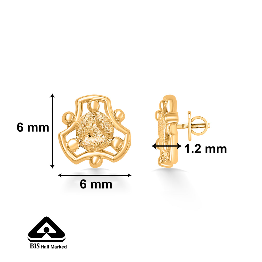 classic refinement yellow gold kids earring