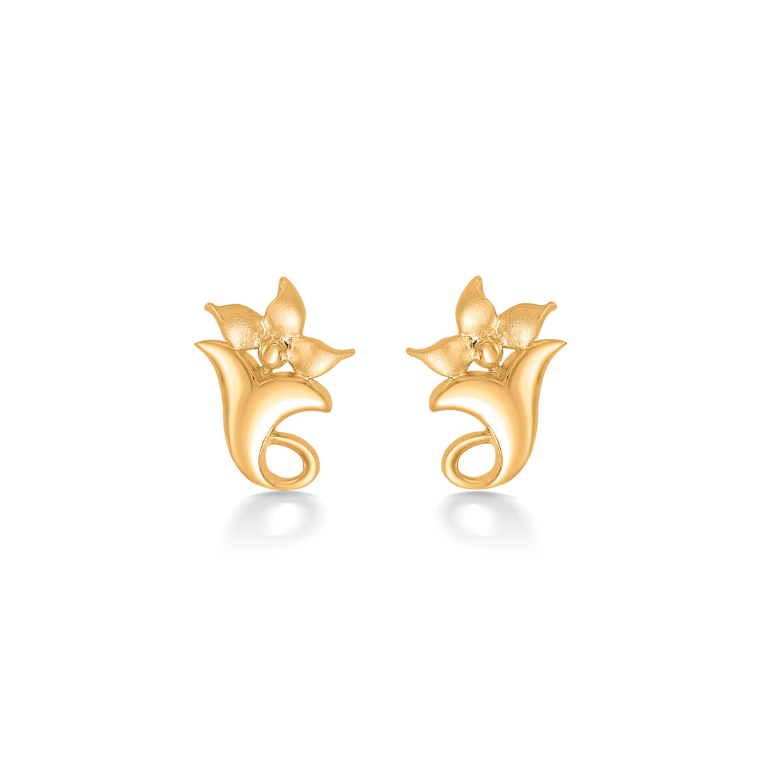 Playful Petals Yellow Gold Kids Earring