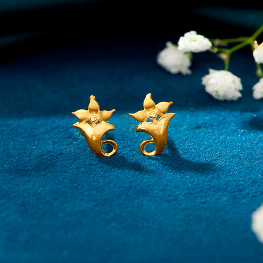 Playful Petals Yellow Gold Kids Earring For Kids