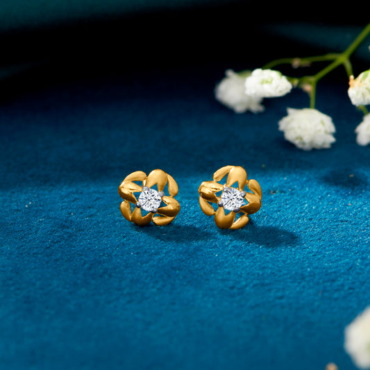 Trendy Accents Yellow Gold Kids Earring For Kids