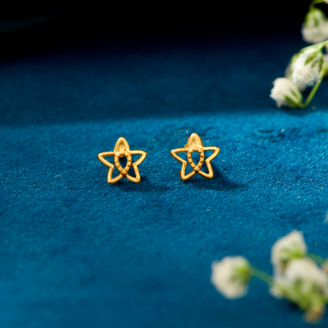 Astral Twinkle Yellow Gold Kids Earring