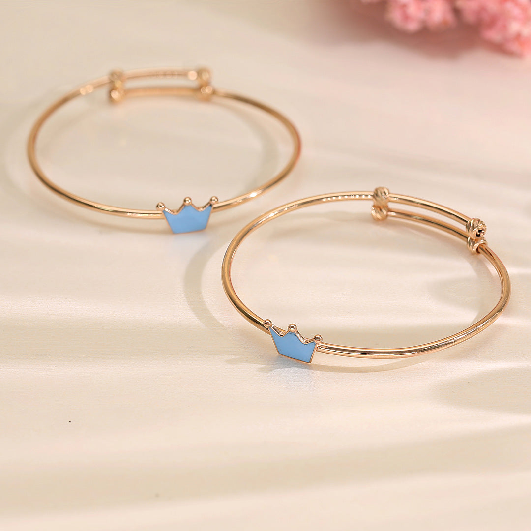 Tiny Tiara Gold Bangles For Kids