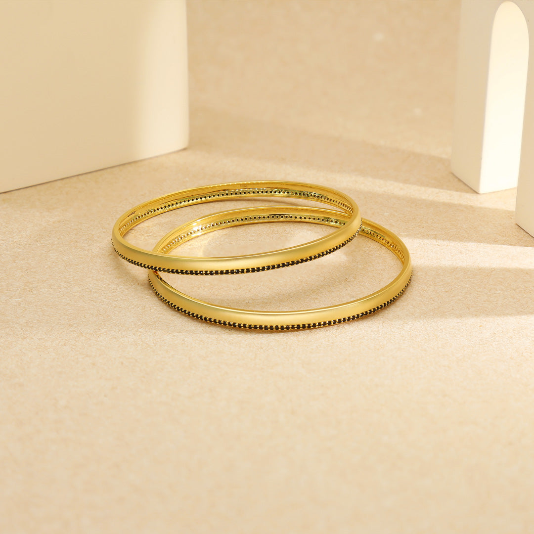 rimlight glow gold bangles for her