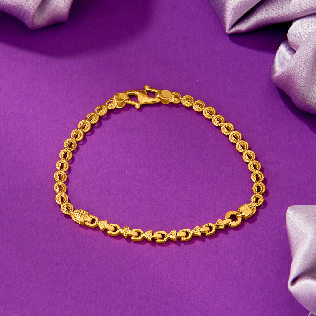 Junior Sparkles Yellow Gold Kids Bracelet