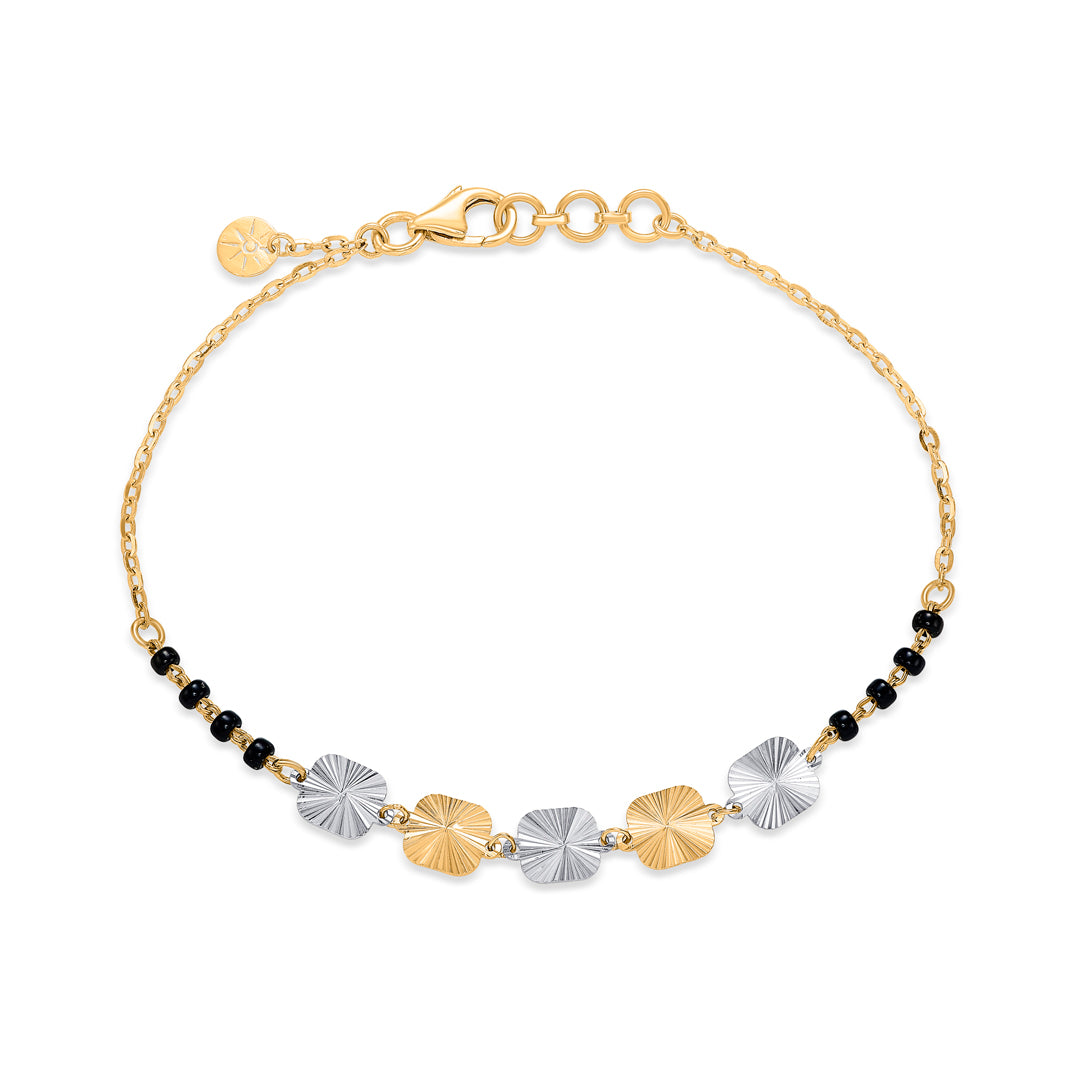 Marital Tie Yellow Gold Mangalsutra Bracelet for Women