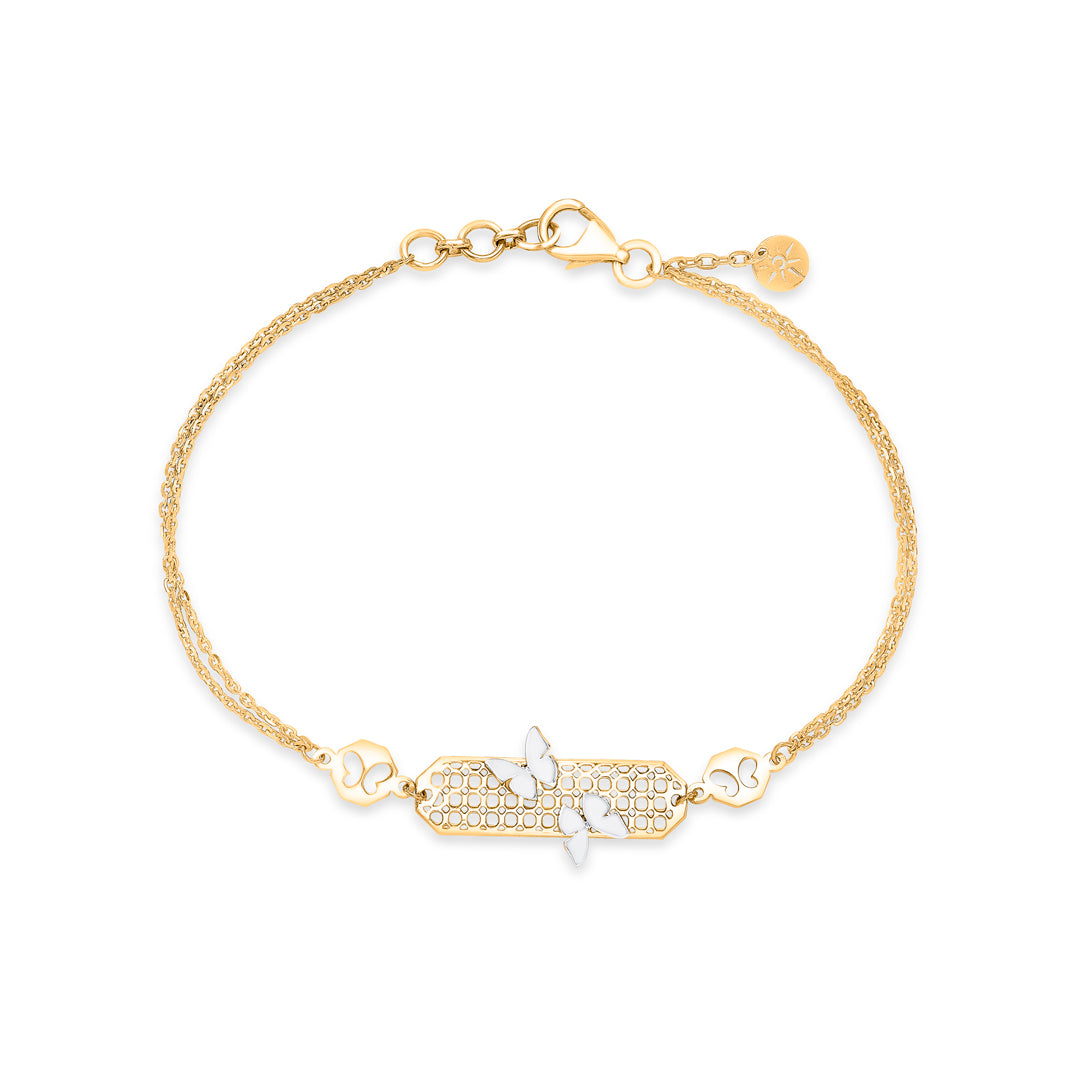 Clara Glow Yellow Gold Flexible Bracelet for Women