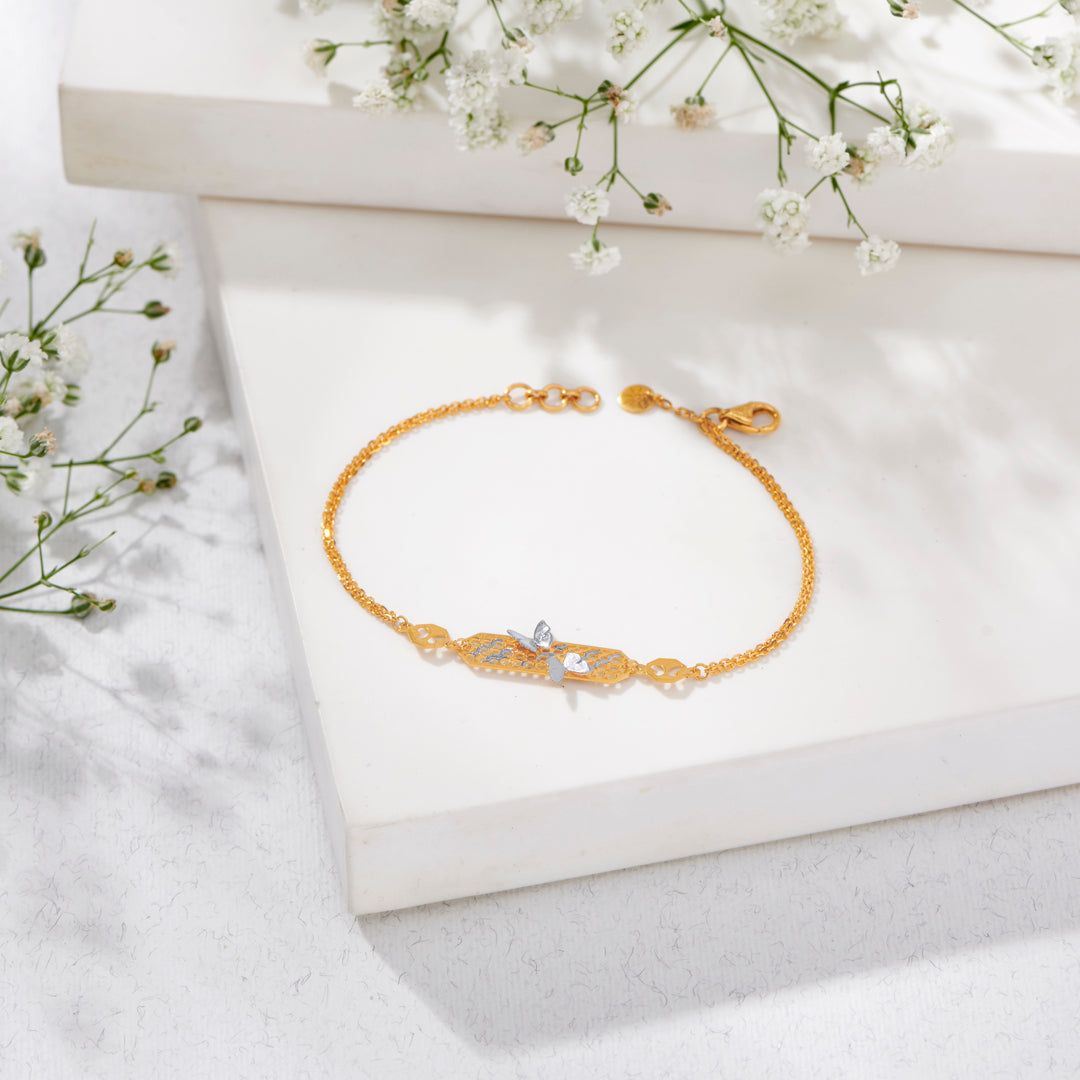 Clara Glow Yellow Gold Flexible Bracelet for Women