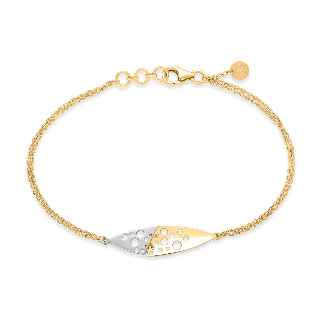 Lillian Charm Yellow Gold Flexible Bracelet for Women