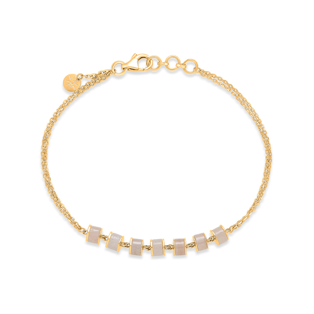 Mindful Circle Yellow Gold Flexible Bracelet for Women