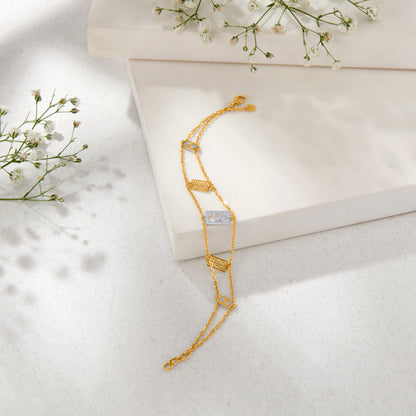 Charm Mosaic Gold Flexible Bracelet