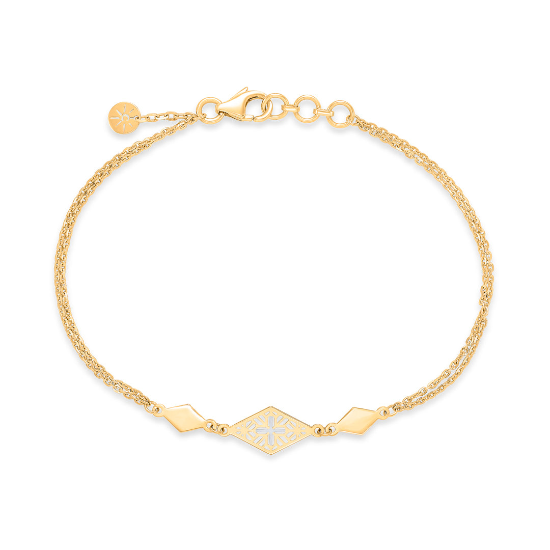 Style Next Yellow Gold Flexible Bracelet for Women