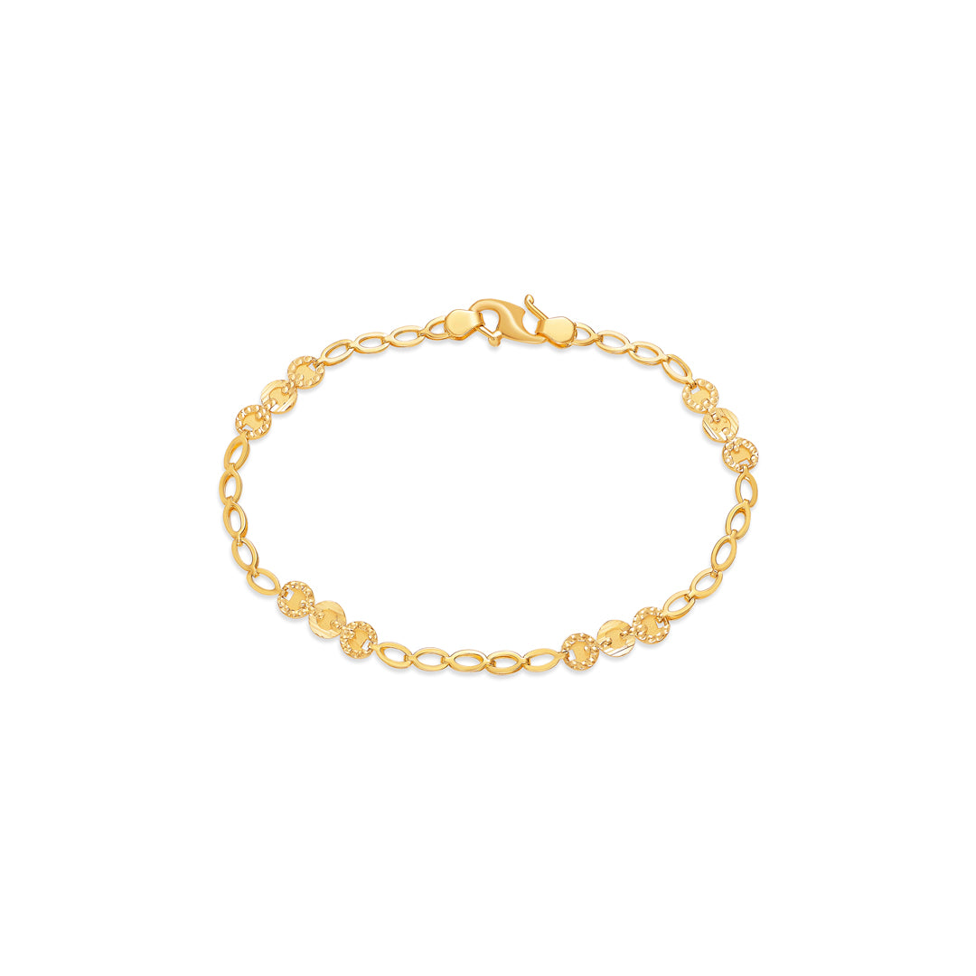 Grace Yellow Gold Flexible Bracelet For Women