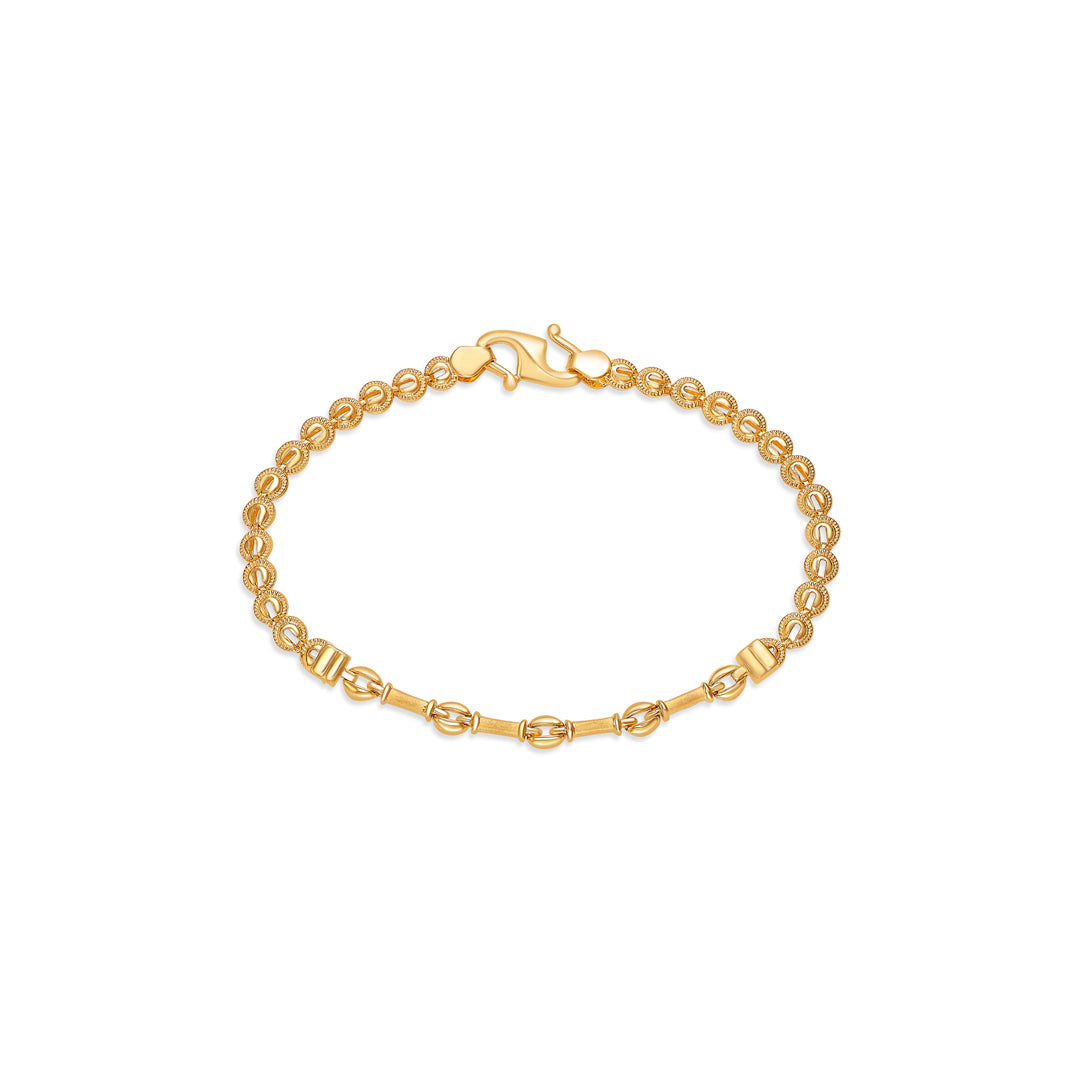 Stellar Strand Yellow Gold Flexible Bracelet For Women