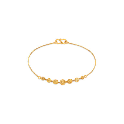 Silent Solace Yellow Gold Flexible Bracelet For Women