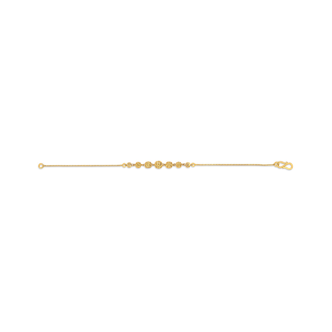 silent solace yellow gold flexible bracelet for women