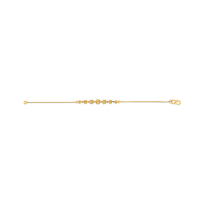 Silent Solace Yellow Gold Flexible Bracelet For Women