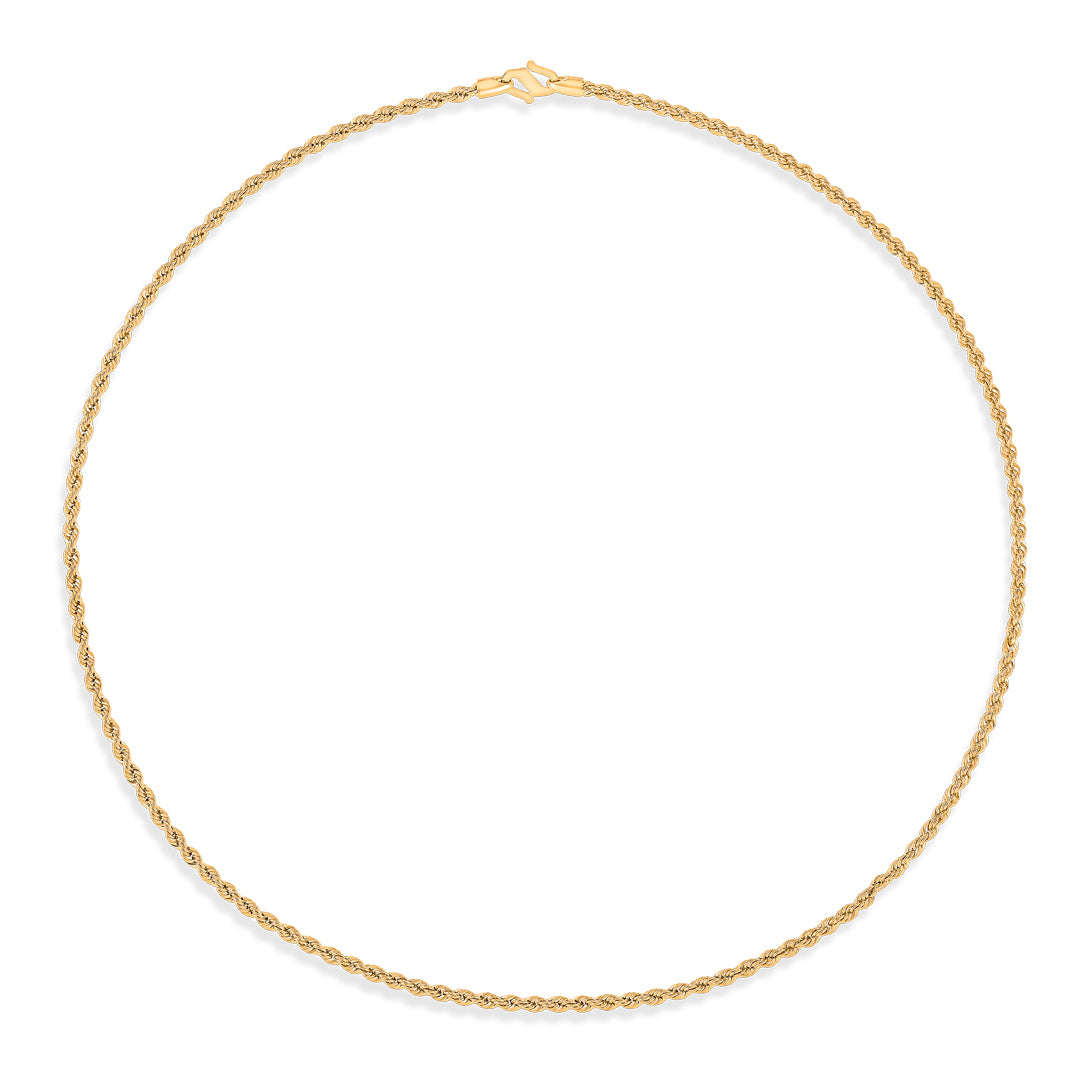 radiant simplicity yellow gold chain for unisex