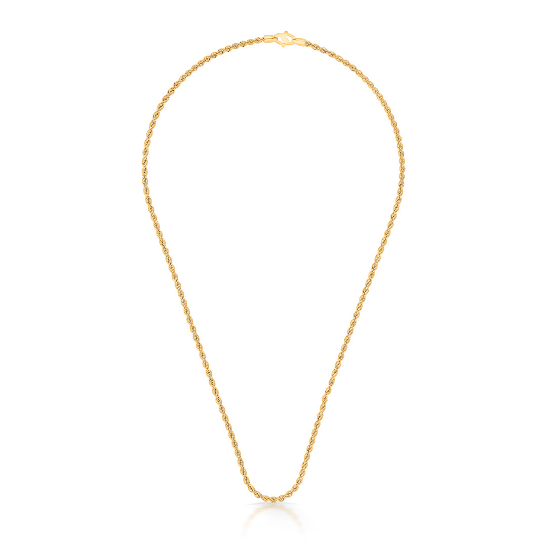radiant simplicity yellow gold chain for unisex