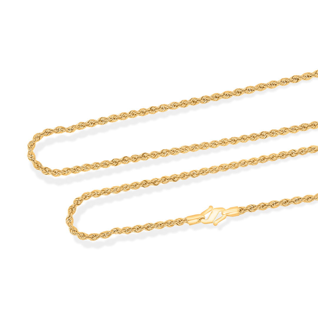 radiant simplicity yellow gold chain for unisex